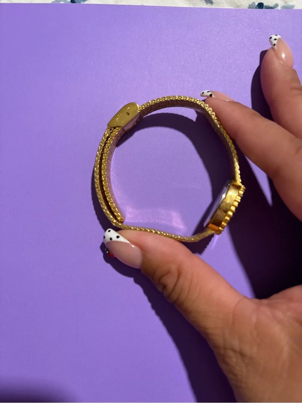 Gold-Tone Crystal Accent Women's Bracelet Watch